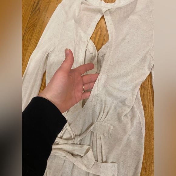 PILCRO and the LETTERPRESS Anthropologie Linen Cardigan Openback Size S - Picture 8 of 9